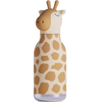 BESTIE-HOLIDAY-FLASCHE - Giraffe | mit Silikon Trinkhalm und Reinigungsbürste